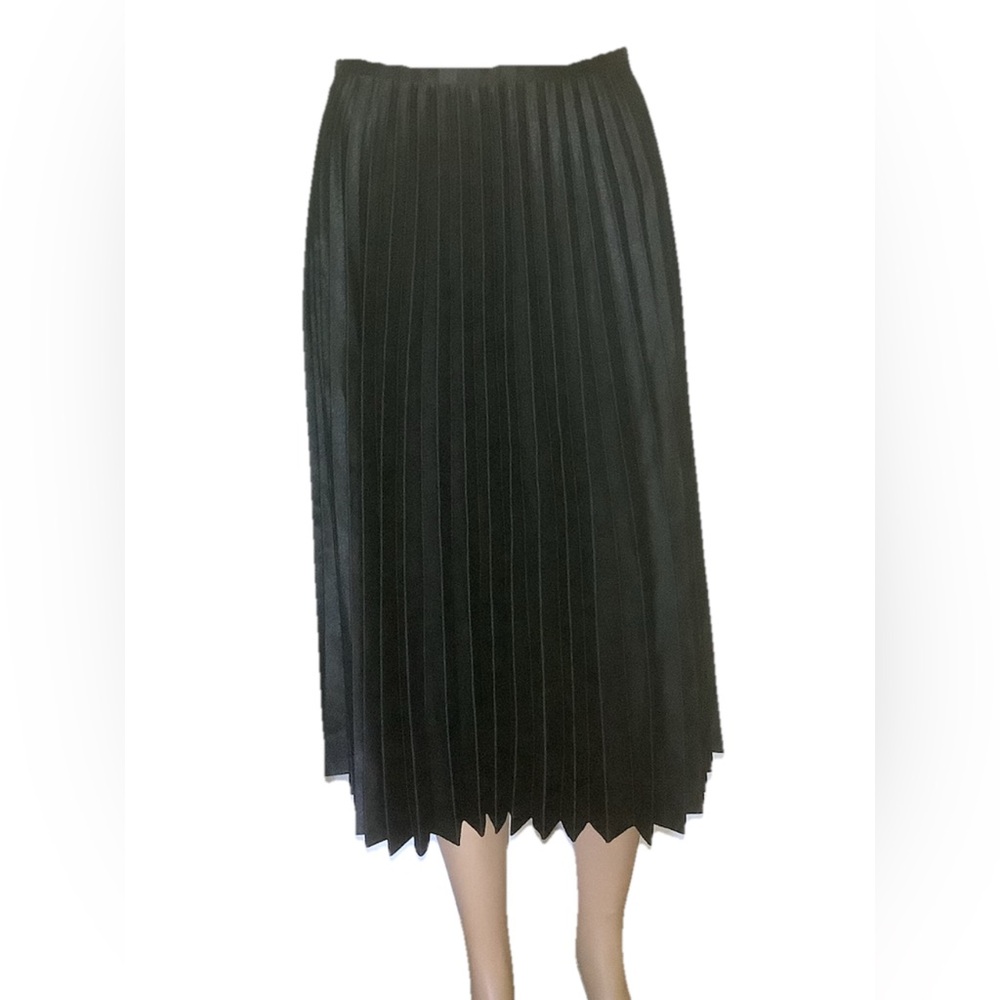 Banana Republic Midi skirt pleated size 4 black nwot - Picture 2 of 8